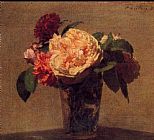 Flowers in a Vase by Henri Fantin-Latour